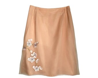 Vintage Junko Shimado whimsical fairy romantic grunge midi skirt Size 9