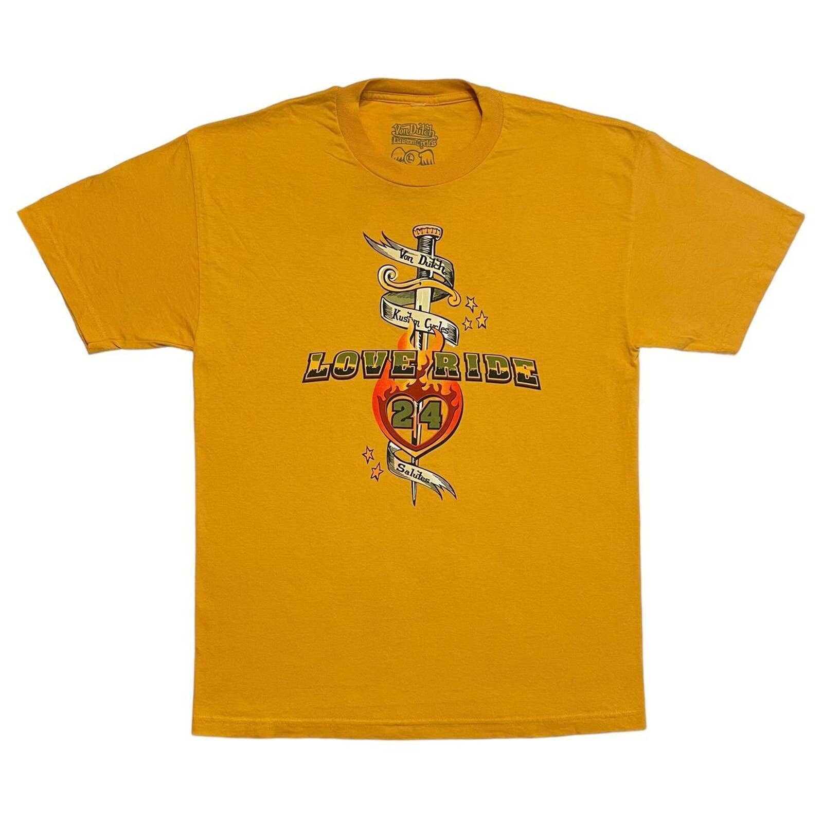 RARE Vintage Y2K Von Dutch Kustom Cycles Love Ride Tshirt
