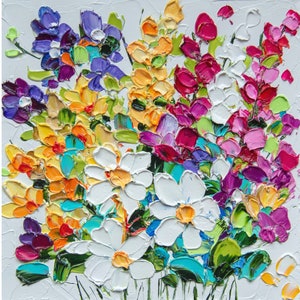 Snapdragon Art Floral Painting Flower Impasto Oil Painting Wildflower Original Art OlyaArtShop