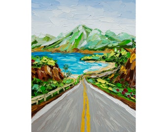 Hawaii Painting Maui Road To Hana Art Original Impasto Oil Painting Art OlyaArtShop