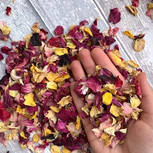 Biologisch afbreekbare confetti. Zomer zonsondergang. Natuurlijke confetti voor alle gelegenheden. Gedroogde bloemblaadjes.  Bruiloftsconfettien. Bloemenconfetti.