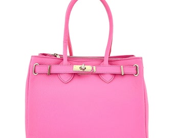 Luxury Beautiful 100% Genuine Leather Handbag for Women/ Crosbody Leather Bags / Pink Bag/Colorful Bag/ Pink Bag/ Designer Leather Bags