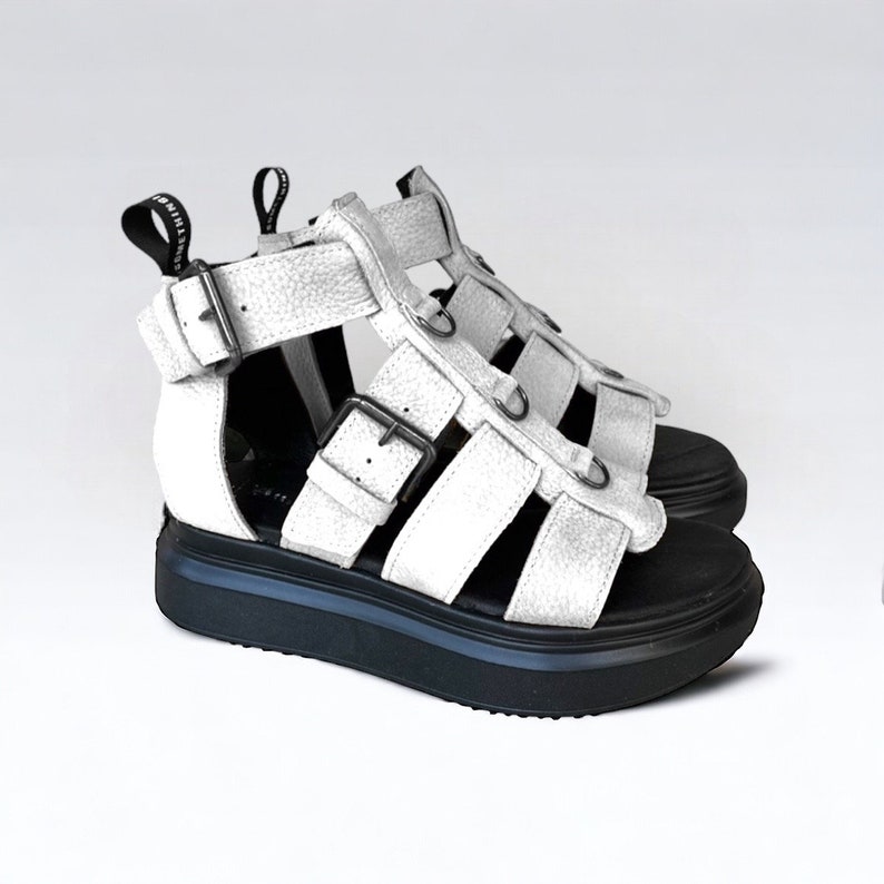 womens red leather sandals