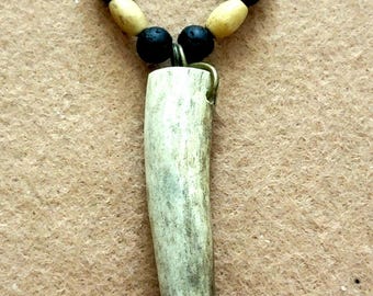 Turquoise and Antler necklace