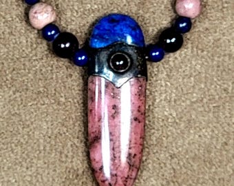 Rhodalite Lapis Lazuli Pendant necklace