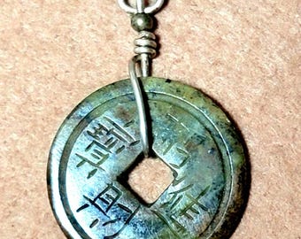 Jade Asian coin, Unakite and Picasso Jasper.