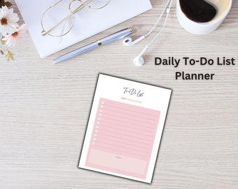 Minimalistischer To-Do-Listen-Planer zum Ausdrucken I Digitaler To-Do-Listenplaner