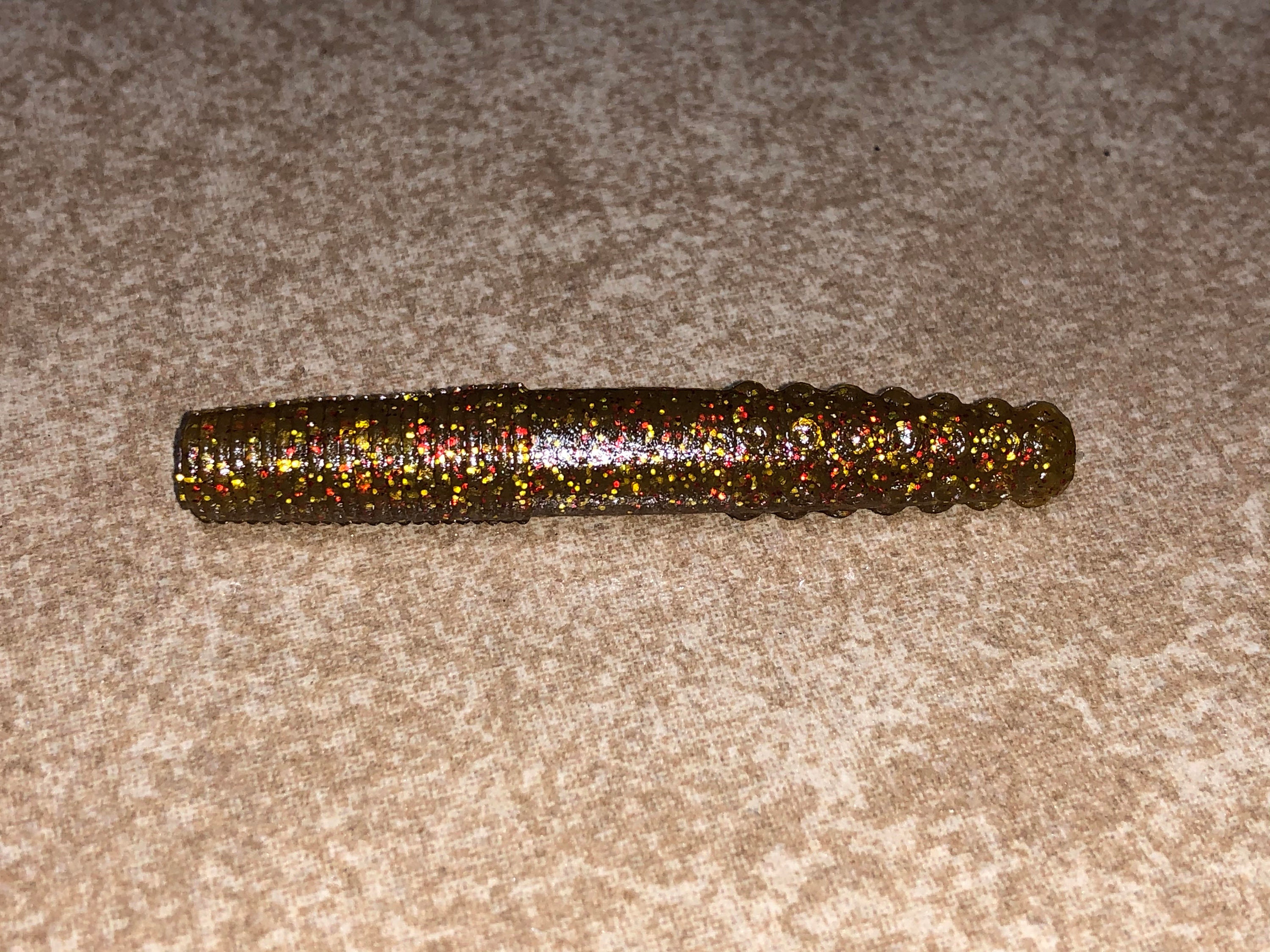 Lil Beef Stix 2.7 8 Pack Ned Worm Style Soft Plastic Fishing Bait Custom and Homemade by