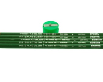 Prismacolor Premier Colored Pencils - True Green (PC910) - Set of 5 with Sharpener