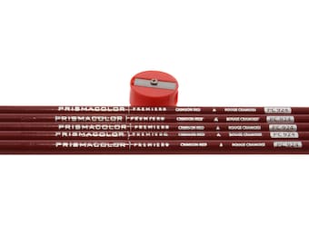 Prismacolor Premier Colored Pencils - Crimson Red (PC924) - Set of 5 with Sharpener