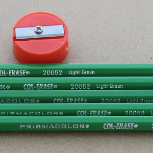 Prismacolor ColErase - Verde Claro (20052) - Conjunto de 5 com Apontador
