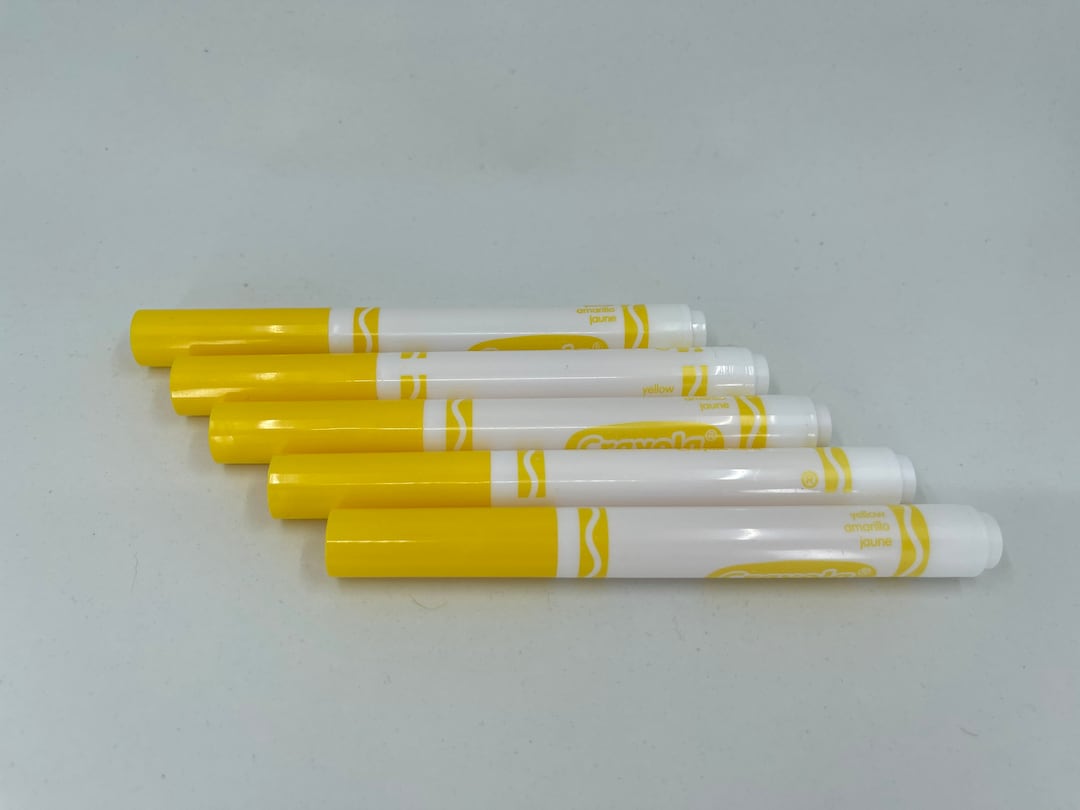Yellow Crayola Broad Line Marker Set of 5 or 10 Etsy