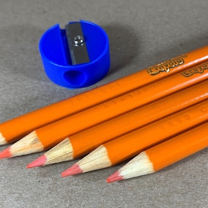 Orange Crayola Colored Pencils Set of 5 or 10 with Sharpener image 1