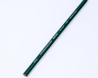May include: A single Prismacolor Verithin pencil in Peacock Green, color 739, against a white background. The pencil is dark green with white text that reads "PRISMACOLOR VERITHIN" and "Peacock Green". The pencil is made in Mexico.