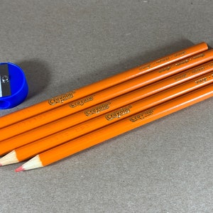 Orange Crayola Colored Pencils Set of 5 or 10 with Sharpener image 2