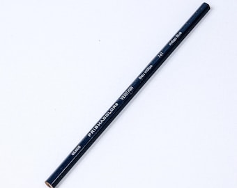 May include: A single indigo blue Prismacolor Verithin pencil. The pencil is labeled with the text "Indigo Blue" and "Bleu Indigo" and the number "741". The pencil is made in Mexico.