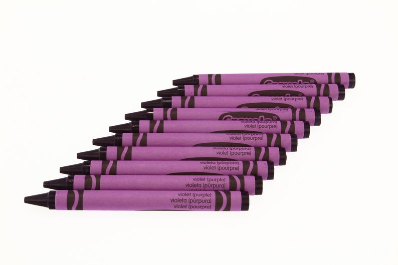 Violet purple Crayola Crayons 10 Pack Etsy