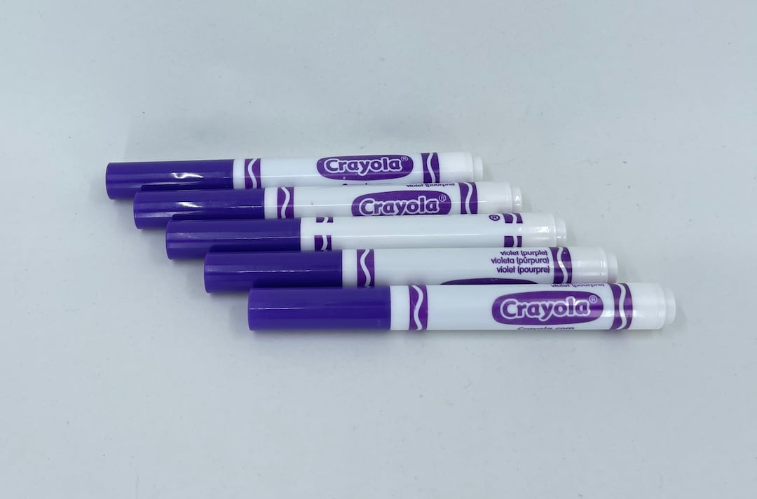Purple Crayola Broad Line Marker Set of 5 or 10 Etsy