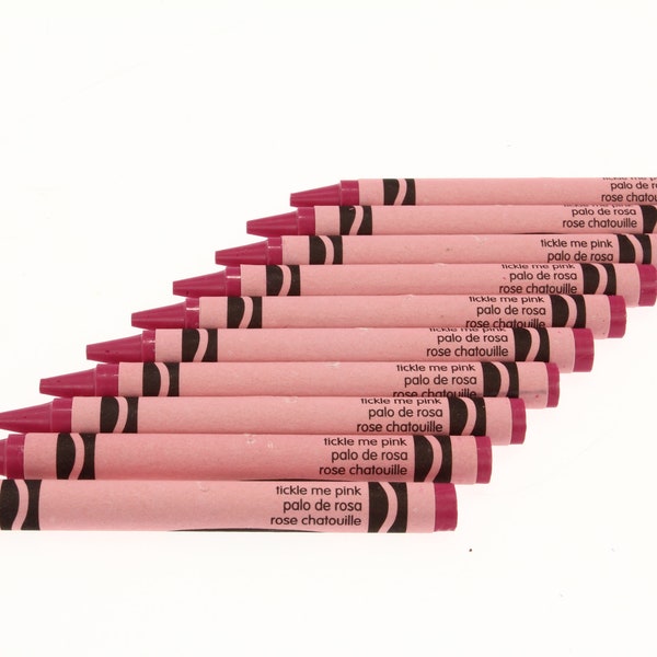 Tickle Me Pink Crayon Etsy