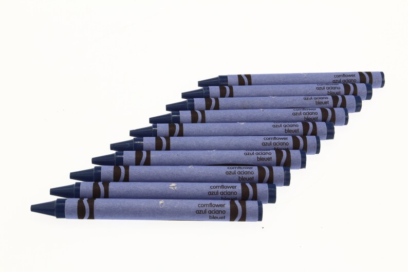 Cornflower Crayola Crayons 10 Pack Etsy