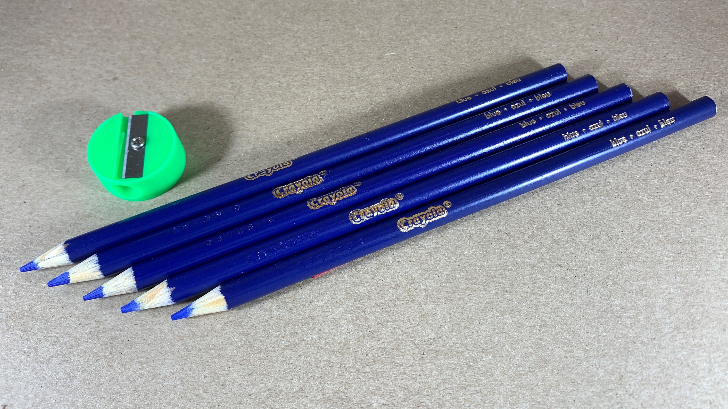 Blue Crayola Colored Pencils Set of 5 or 10 With Sharpener 