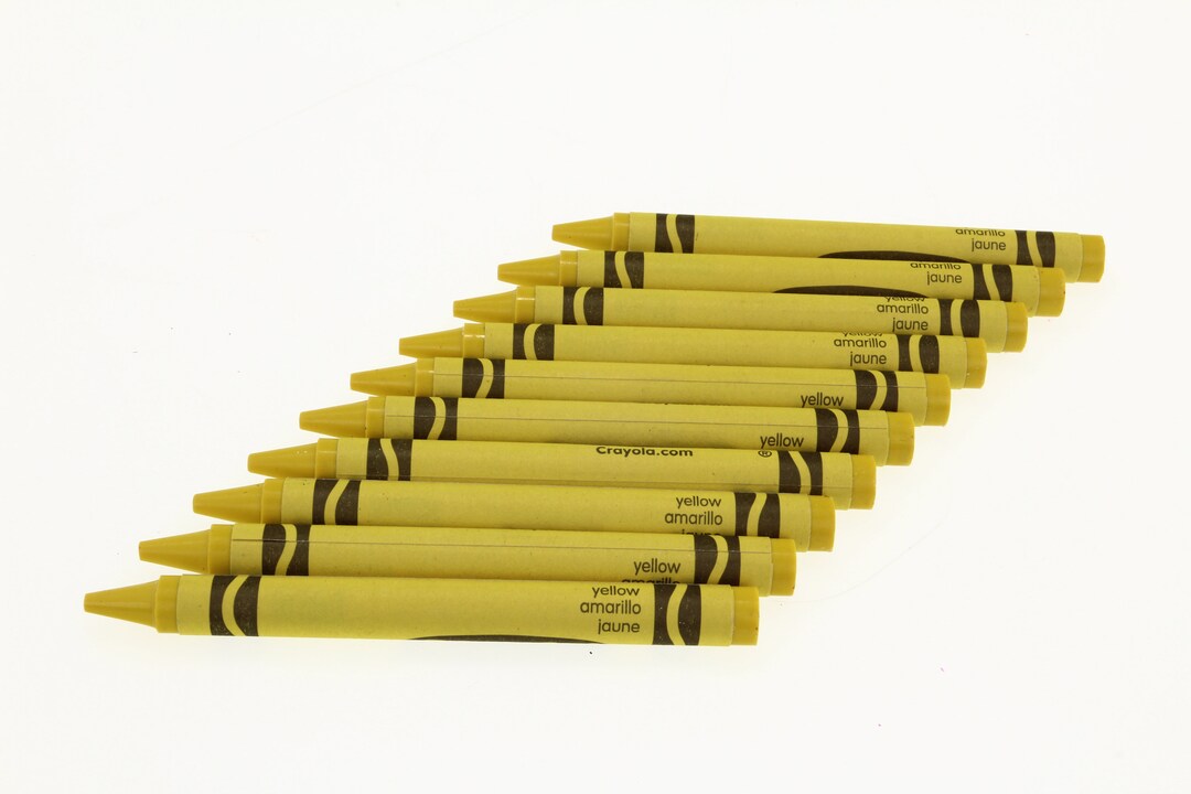Yellow Crayola Crayons 10 Pack Etsy