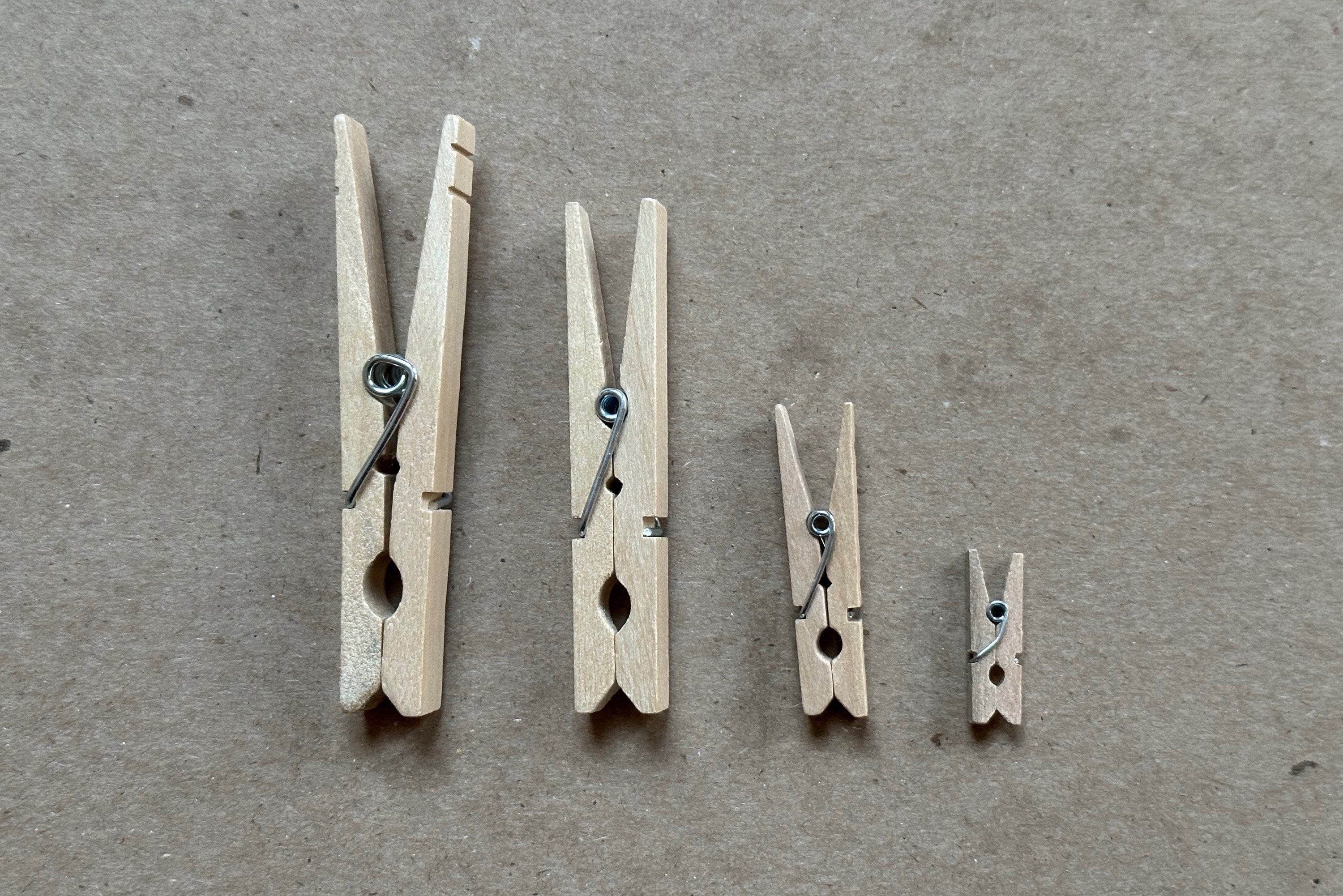 Wooden Clothes Pins Available Sizes Large Medium Small