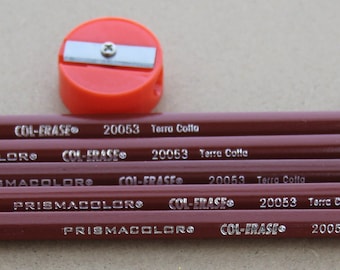 Prismacolor ColErase - Terra Cotta (20053) - Set of 5 with Sharpener