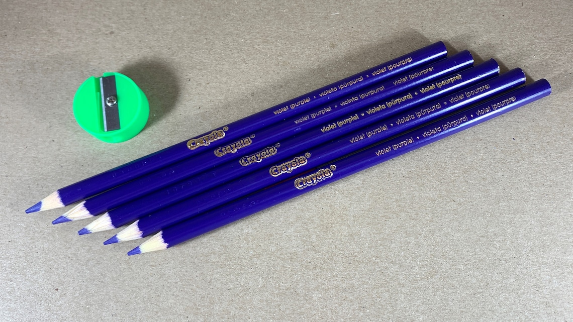 Violet purple Crayola Colored Pencils Set of 5 or 10 With Etsy