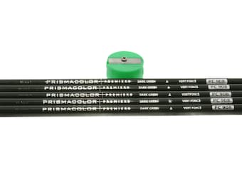 Prismacolor Premier Colored Pencils - Dark Green (PC908) - Set of 5 with Sharpener