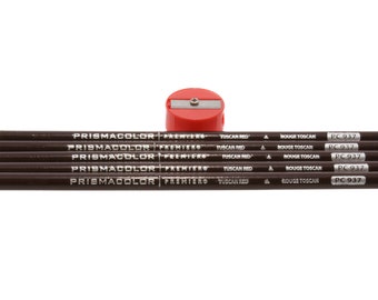 Prismacolor Premier Colored Pencils - Tuscan Red (PC937) - Set of 5 with Sharpener