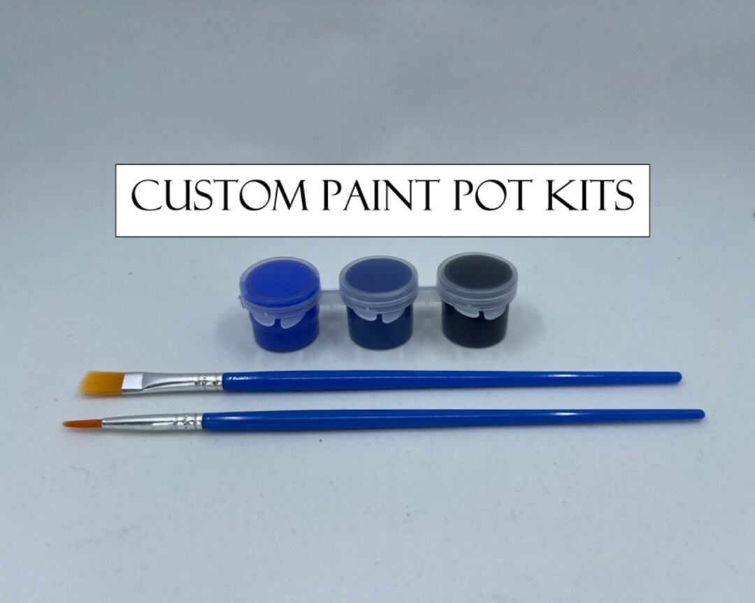 Custom Paint Pot Strips 3 Pots Choose Your Colors, Brushes and