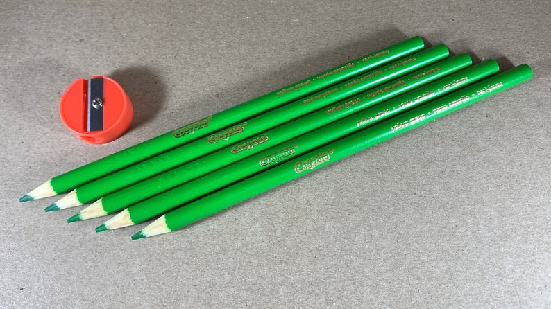 Yellow-green Crayola Colored Pencils Set of 5 or 10 With - Etsy
