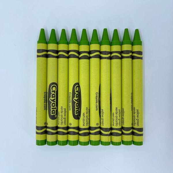 Yellow-Green/Light Green Crayola Crayons - 10 Pack