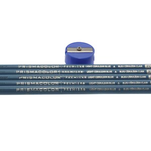 Lápis de cor Prismacolor Premier - Azul Cerúleo Claro (PC904) - Conjunto de 5 com apontador