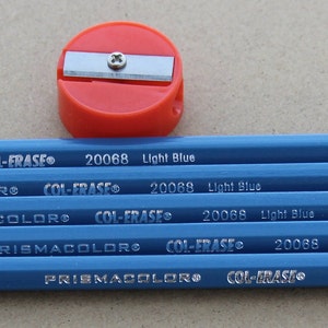 Prismacolor ColErase - Light Blue (20068) - Set of 5 with Sharpener