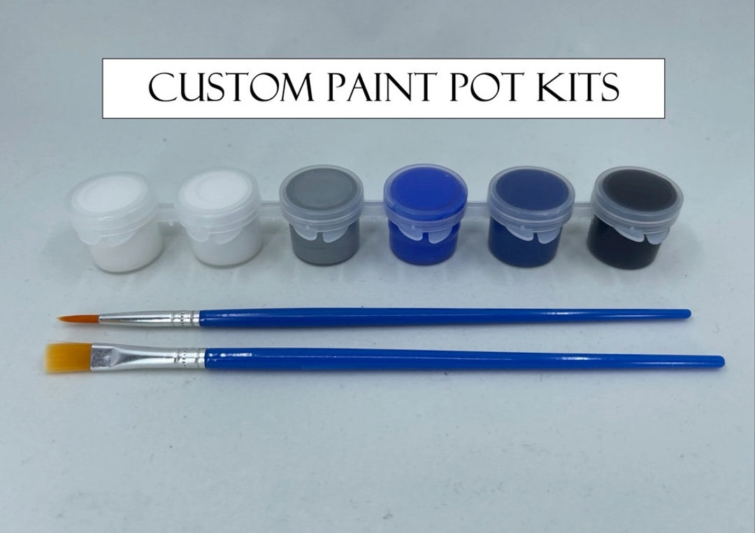 Custom Paint Pot Strips 6 Pots Choose Your Colors, Brushes and