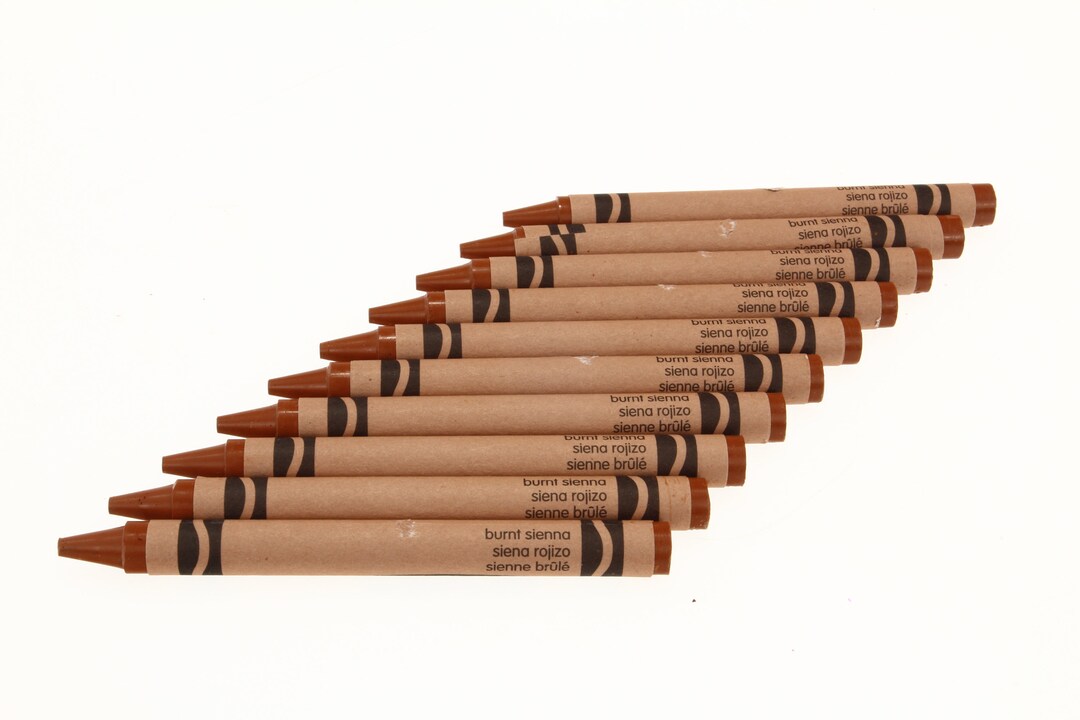 Burnt Sienna Crayola Crayons 10 Pack Etsy