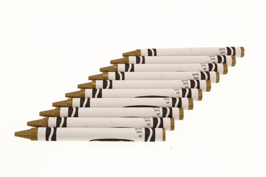 Gold Crayola Crayons 10 Pack Etsy