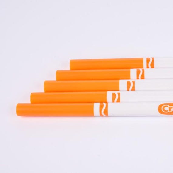 オレイカルコス　センターマーカー Orange Crayola Fine Line Marker - Set of 5 - Etsy
