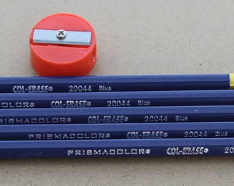 Prismacolor ColErase - Blue (20044) - Set of 5 with Sharpener