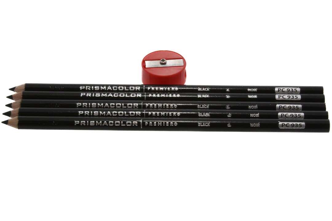 Prismacolor Premier Colored Pencils Black PC935 Set of 5 With Sharpener ...