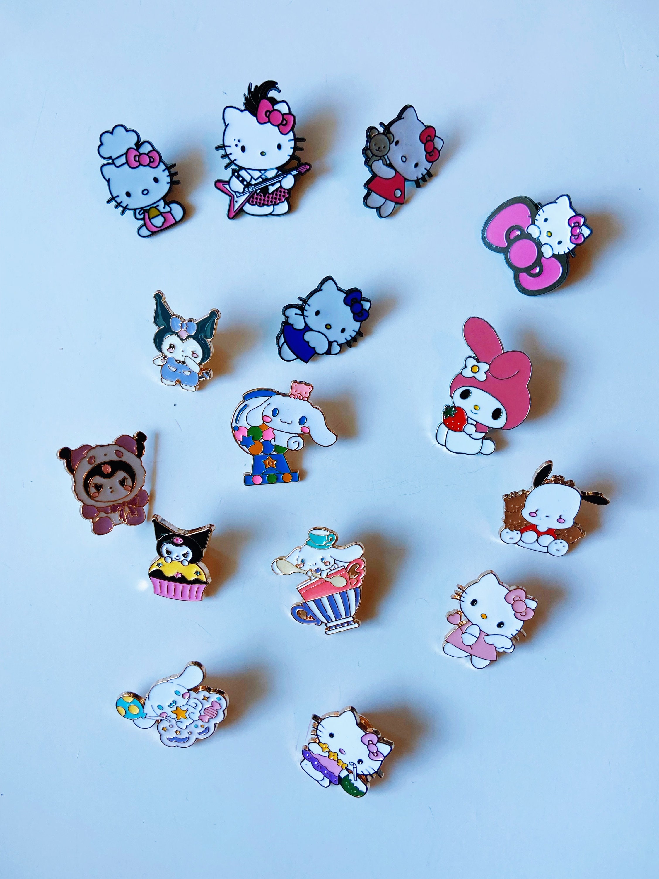 Hello Kitty Enamel Pin Sanrio for Lapel Backpacks Bags Rockstar Pink Bow  Kitty 