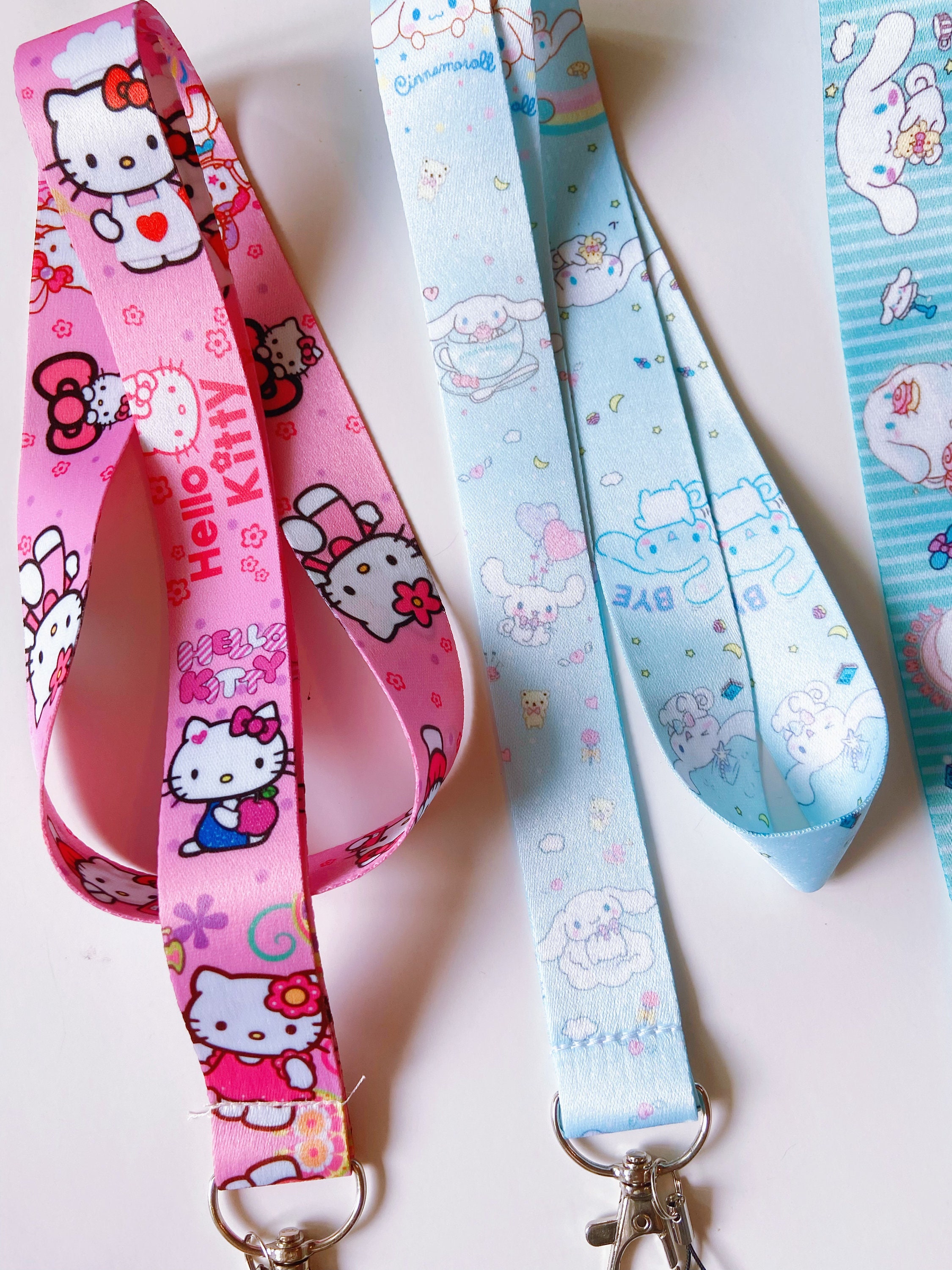 Poch-acco Lanyard with ID Holder,Cute Lanyards for ID Badges for Women and Man,Badge Holder Lanyard for Keys,Kawaii Lanyard,Anime Lanyard,Blue