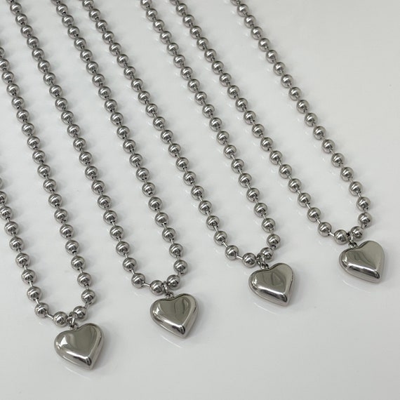 [韓国人気ジュエリー] nff heart spill layer necklace-silver PRIMROSE Sterling Silver Cubic Zirconia Heart Double Layer