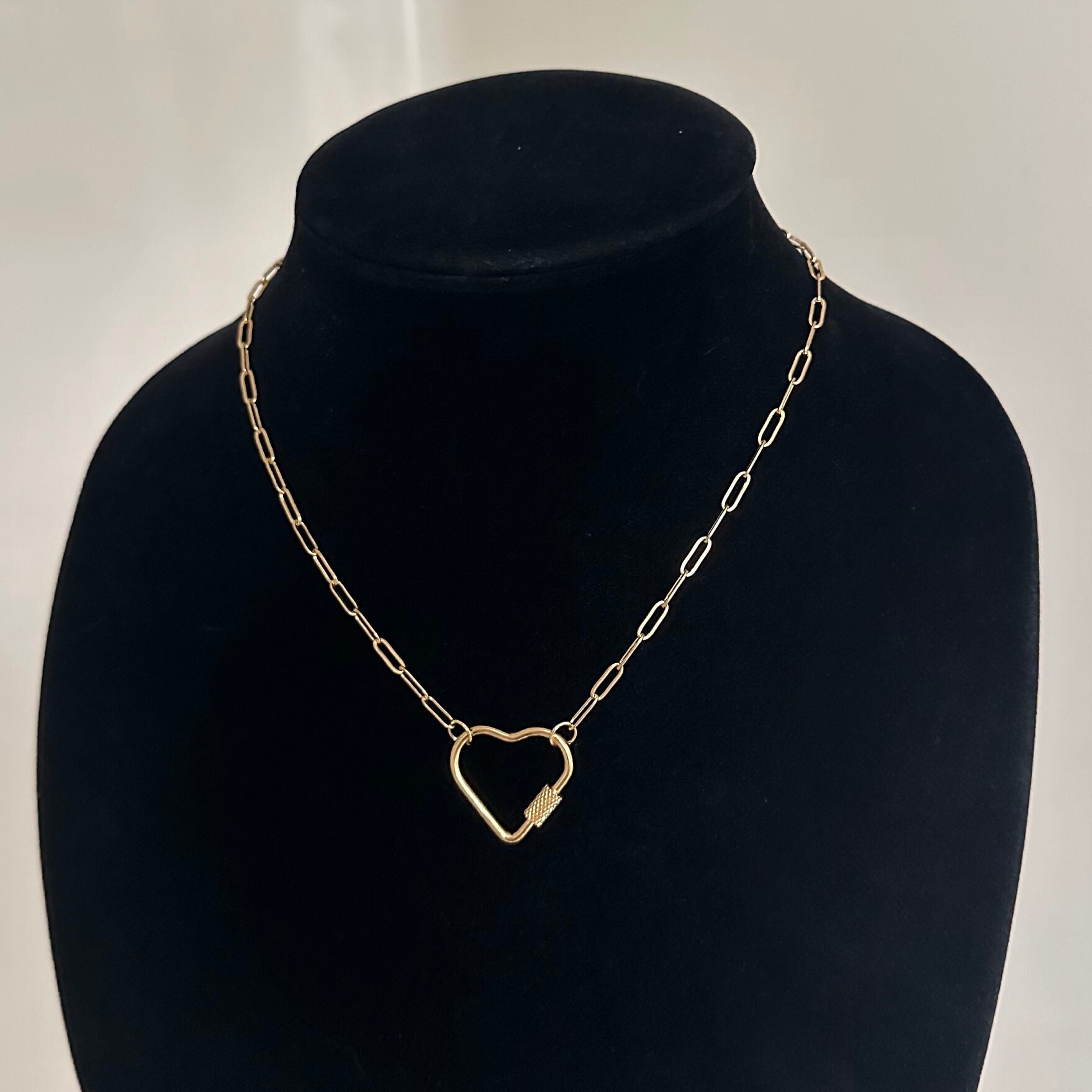 BASICS⭐︎GOLD PLATING HEART CARABINER BASICKS - 【残りわずか】Gold Plating Heart Carabiner