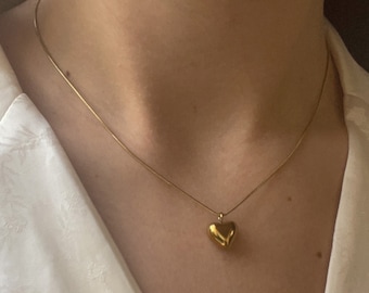 Collana Con Iniziale A Cuore E Croce | Set Di Due Collane Sovrapponibili Per Donna | Gioielli Placcati Oro 18K - 2