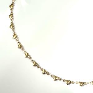Heart Shaped 18k Gold Stainless Steel Custom Heart Chain Necklace Dainty Layering Jewelry Gift Tarnish Proof Handmade Heart Jewels Keachains