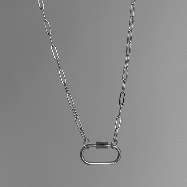 Stainless Steel Paperclip Chain Necklace – 4mm Wide, 16-20 Inch Length – Nickel-Free Unisex Choker 4 thumbnail image