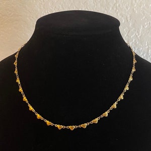 Heart Shaped 18k Gold Stainless Steel Custom Heart Chain Necklace Dainty Layering Jewelry Gift Tarnish Proof Handmade Heart Jewels Keachains